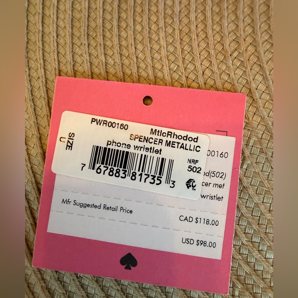 NWT Kate spade Metallic Hot Pink Small Wristlet with exterior card Id Slot - Picture 10 of 15